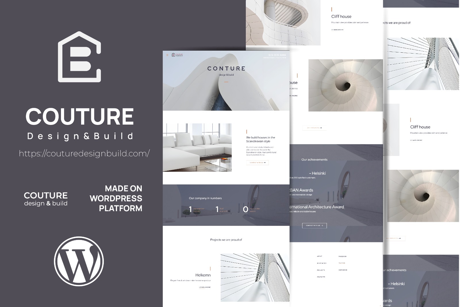 Couture Design & Build — Architecture website