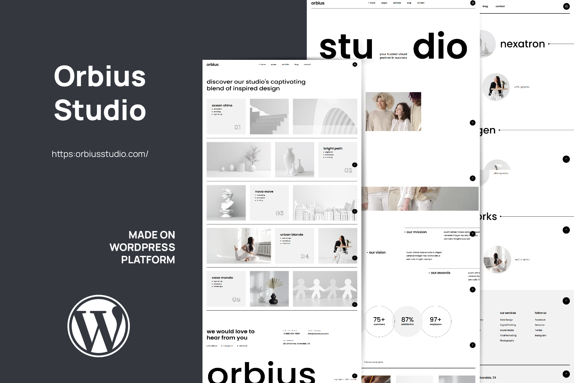 Orbius Studio — Creative Studio website